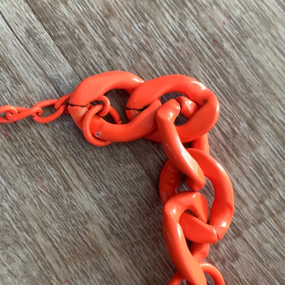 Orange Double Strand Chunky Chain Necklace Zara - Picture 7 of 8